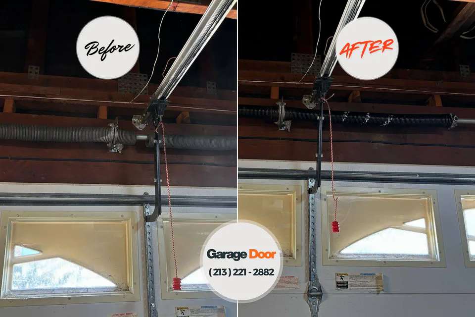 Before and after: garage door repair Yorktown Heights, NY